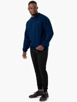Reset Fleece Crew Neck - Blue 9 Reset Fleece Crew Neck - Blue -Ryderwear reset fleece crew neck blue clothing ryderwear 901413 1080x