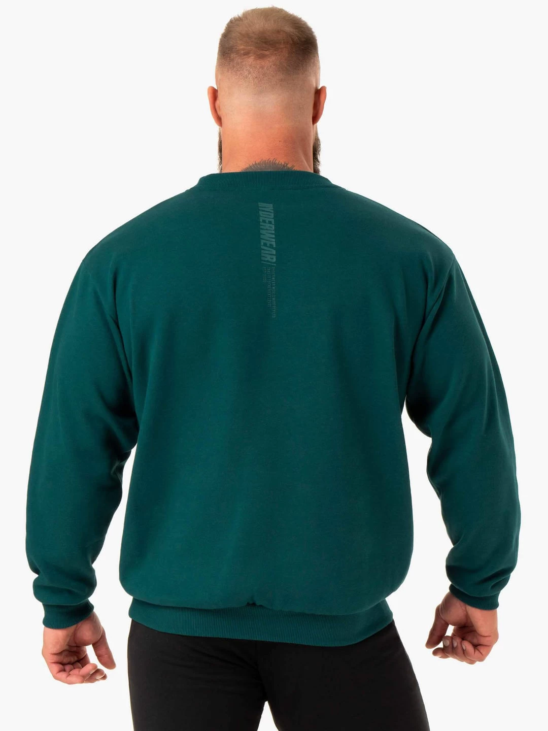 Reset Fleece Crew Neck - Emerald 2 Reset Fleece Crew Neck - Emerald - Image 2