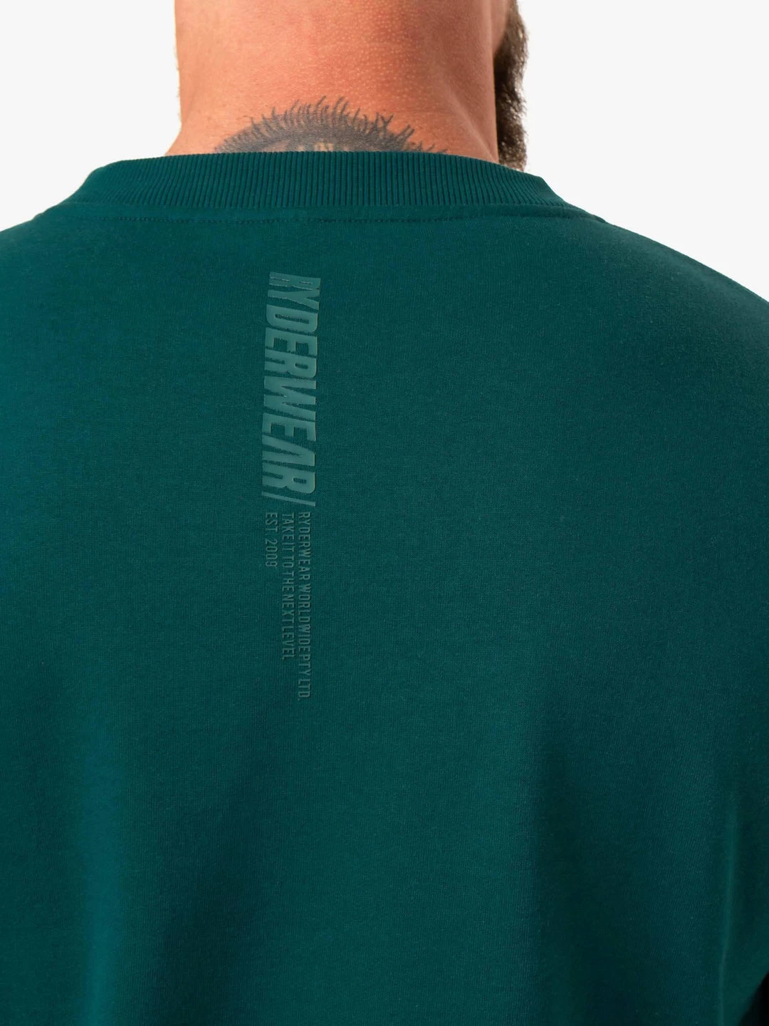 Reset Fleece Crew Neck - Emerald 4 Reset Fleece Crew Neck - Emerald - Image 4