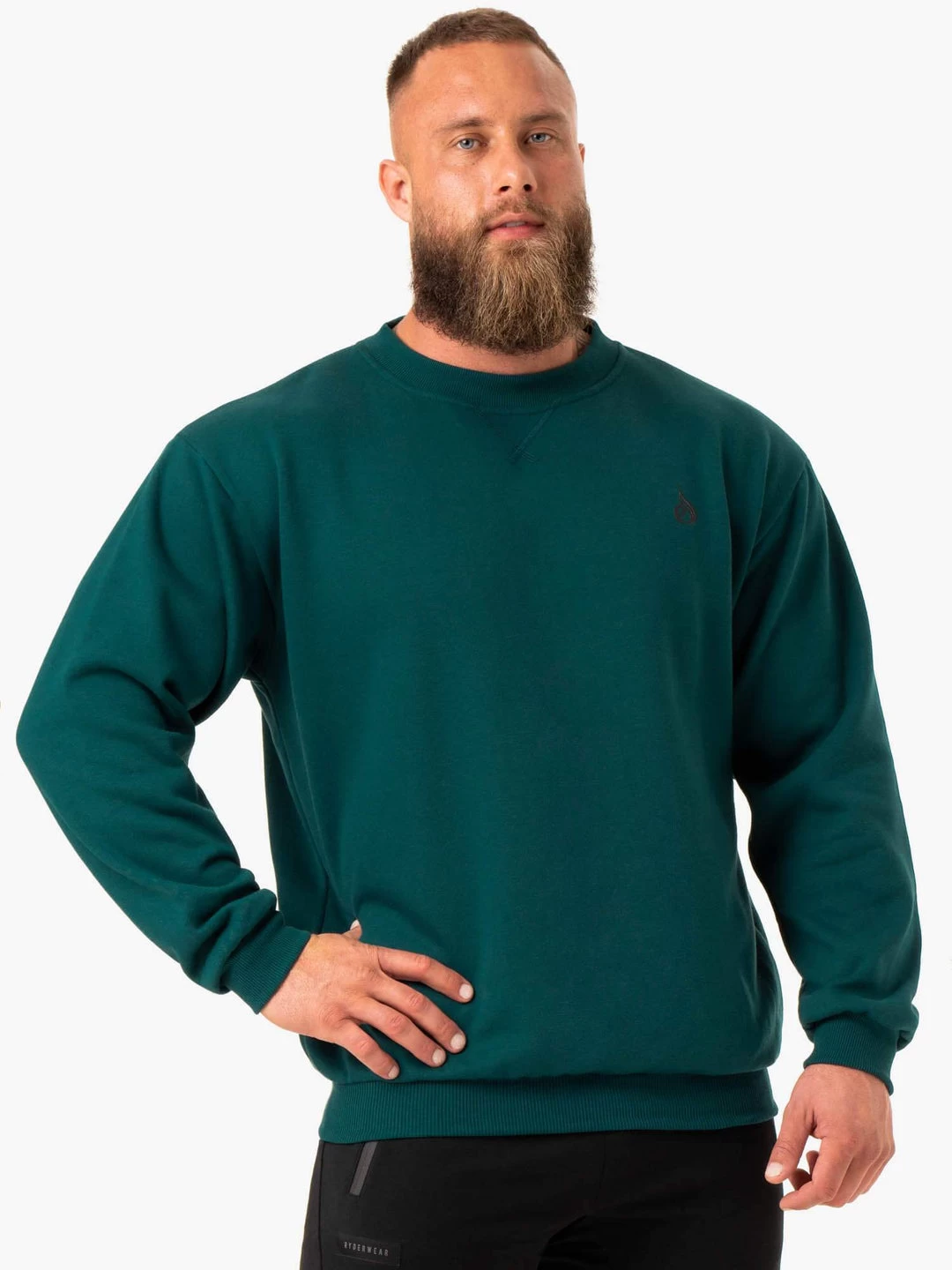 Reset Fleece Crew Neck - Emerald 3 Reset Fleece Crew Neck - Emerald - Image 3