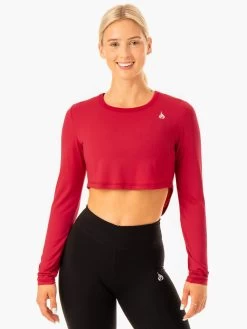 Revival Long Sleeve Mesh T-Shirt - Red