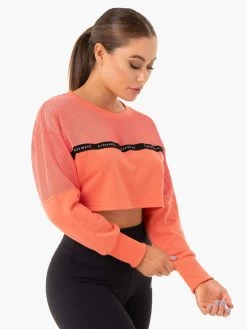 Revive Mesh Sweater - Peach -Ryderwear revive mesh sweater peach clothing ryderwear 601613 1080x