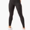 Rib Seamless Leggings - Black Marl