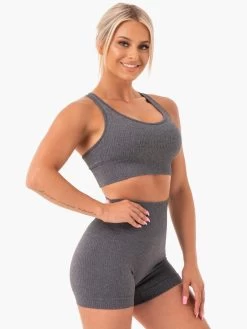 Rib Seamless Sports Bra - Charcoal Marl 8 Rib Seamless Sports Bra - Charcoal Marl -Ryderwear rib seamless sports bra charcoal marl clothing ryderwear 549238 1080x