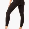 Rotation High Waisted Scrunch Leggings - Black Leopard