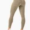 Rotation High Waisted Scrunch Leggings - Khaki Leopard