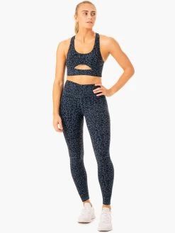 Rotation High Waisted Scrunch Leggings - Navy Leopard -Ryderwear rotation high waisted scrunch leggings navy leopard clothing ryderwear 559295 1080x