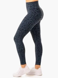 Rotation High Waisted Scrunch Leggings - Navy Leopard -Ryderwear rotation high waisted scrunch leggings navy leopard clothing ryderwear 720281 1080x