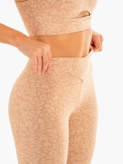 Rotation High Waisted Scrunch Leggings - Sandstone Leopard -Ryderwear rotation high waisted scrunch leggings sandstone leopard clothing ryderwear 660580 1080x