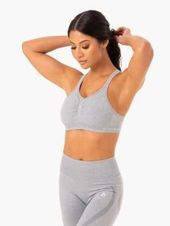 Sculpt Seamless Sports Bra - Grey Marl