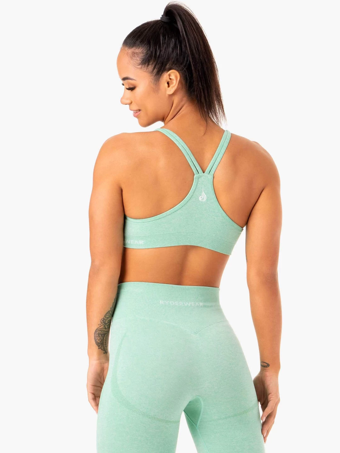 Sculpt Seamless Sports Bra - Mint Marl 5 Sculpt Seamless Sports Bra - Mint Marl - Image 5