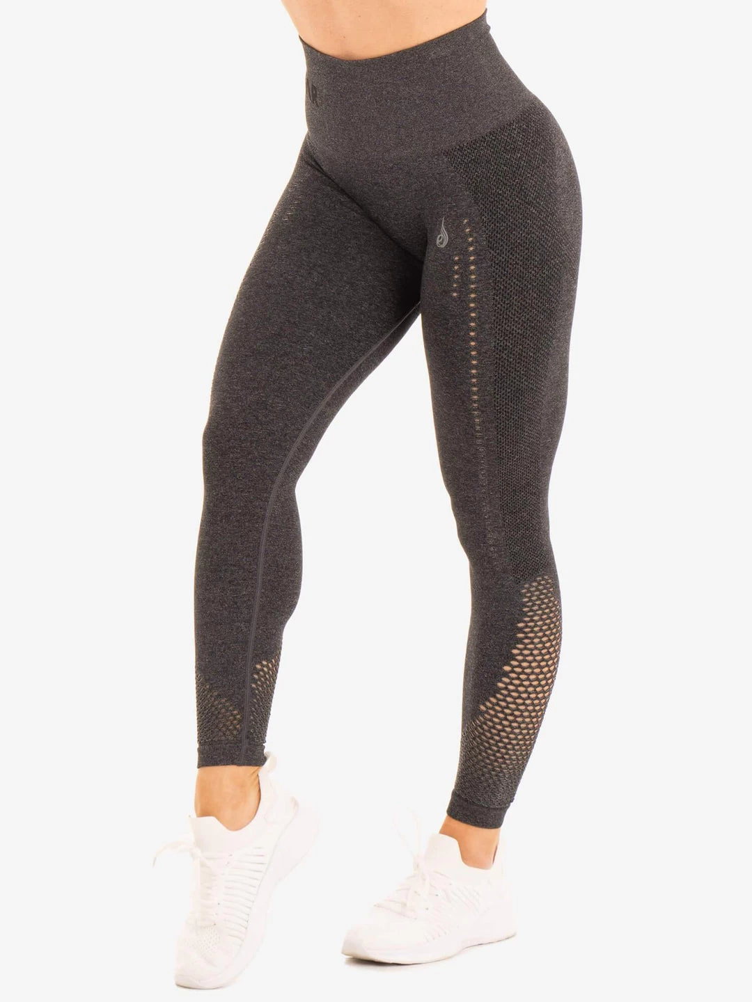 Seamless Staples Leggings - Charcoal Marl 2 Seamless Staples Leggings - Charcoal Marl - Image 2