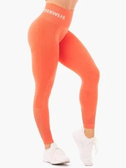 Seamless Staples Leggings - Orange Marl 7 Seamless Staples Leggings - Orange Marl -Ryderwear seamless staples leggings orange marl clothing ryderwear 868440 1080x