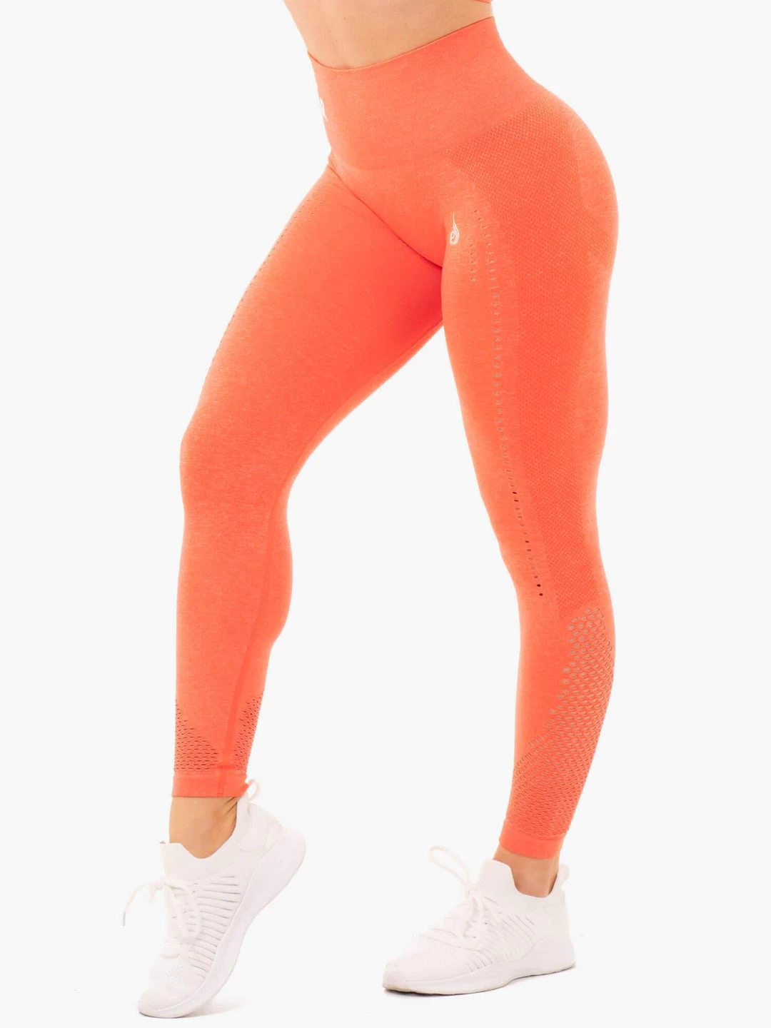 Seamless Staples Leggings - Orange Marl 2 Seamless Staples Leggings - Orange Marl - Image 2