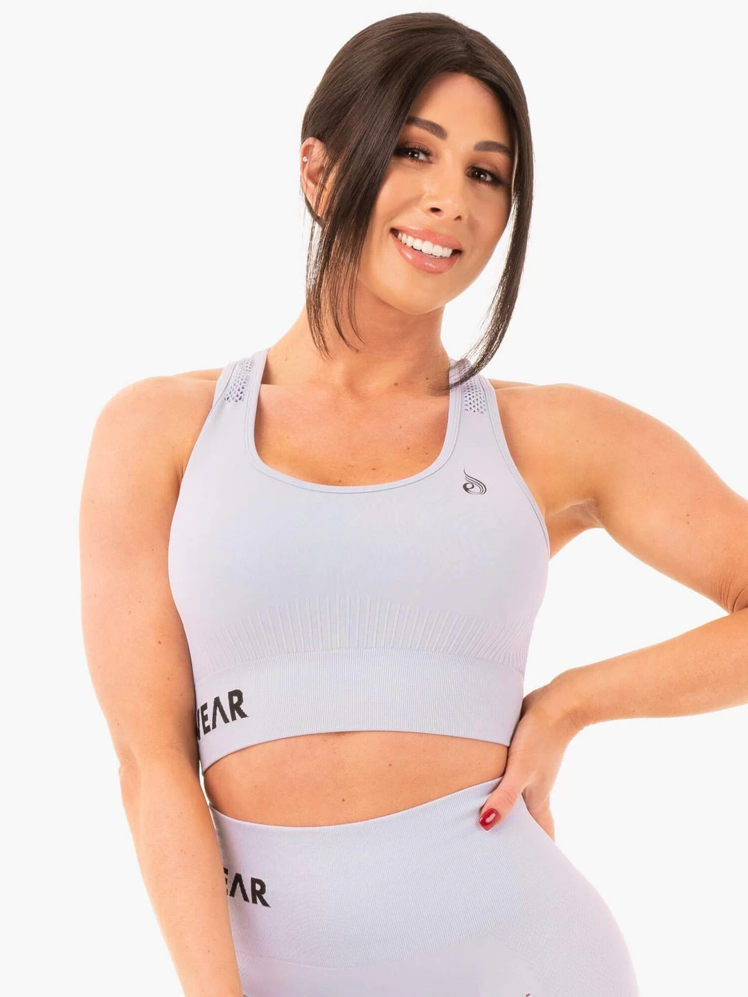 Seamless Staples Sports Bra - Lilac Marl 1 Seamless Staples Sports Bra - Lilac Marl