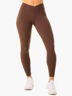 Serene Cross Over Scrunch Leggings - Chocolate -Ryderwear serene cross over scrunch leggings chocolate clothing ryderwear 113147 1080x