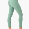 Serene Cross Over Scrunch Leggings - Green