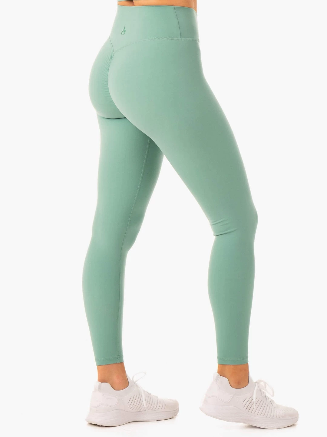 Serene Cross Over Scrunch Leggings - Green 1 Serene Cross Over Scrunch Leggings - Green