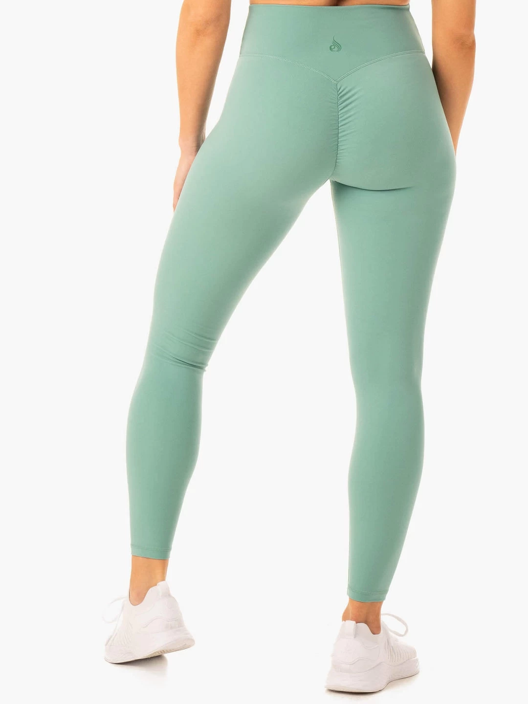 Serene Cross Over Scrunch Leggings - Green 3 Serene Cross Over Scrunch Leggings - Green - Image 3