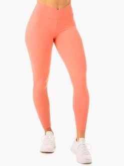Serene Cross Over Scrunch Leggings - Rose Pink -Ryderwear serene cross over scrunch leggings rose pink clothing ryderwear 107631 1080x