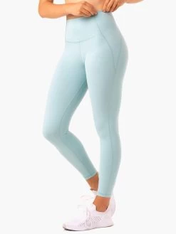 Sola High Waisted Leggings - Seafoam Blue -Ryderwear sola high waisted leggings seafoam blue clothing ryderwear 607036 1080x