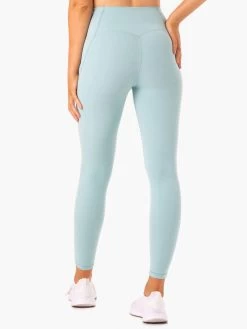 Sola High Waisted Leggings - Seafoam Blue
