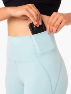 Sola High Waisted Shorts - Seafoam Blue -Ryderwear sola high waisted shorts seafoam blue clothing ryderwear 402609 1080x