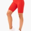 Staples Bike Shorts - Red