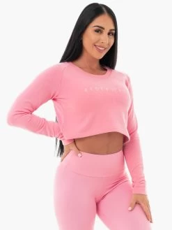Staples Cropped Sweater - Pink -Ryderwear staples cropped sweater pink clothing ryderwear 188894 1080x