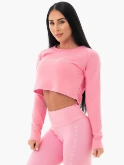 Staples Cropped Sweater - Pink -Ryderwear staples cropped sweater pink clothing ryderwear 239527 1080x