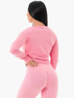 Staples Cropped Sweater - Pink -Ryderwear staples cropped sweater pink clothing ryderwear 434585 1080x