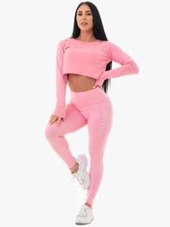 Staples Cropped Sweater - Pink -Ryderwear staples cropped sweater pink clothing ryderwear 470698 1080x