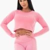 Staples Cropped Sweater - Pink