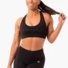 Staples Cross Over Sports Bra - Black