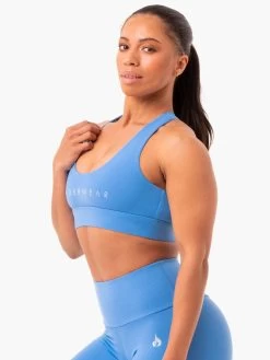 Staples Cross Over Sports Bra - Blue -Ryderwear staples cross over sports bra blue clothing ryderwear 144507 1080x