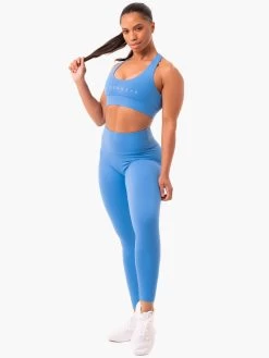 Staples Cross Over Sports Bra - Blue -Ryderwear staples cross over sports bra blue clothing ryderwear 874877 1080x
