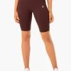 Staples Scrunch Bum Bike Shorts - Chocolate