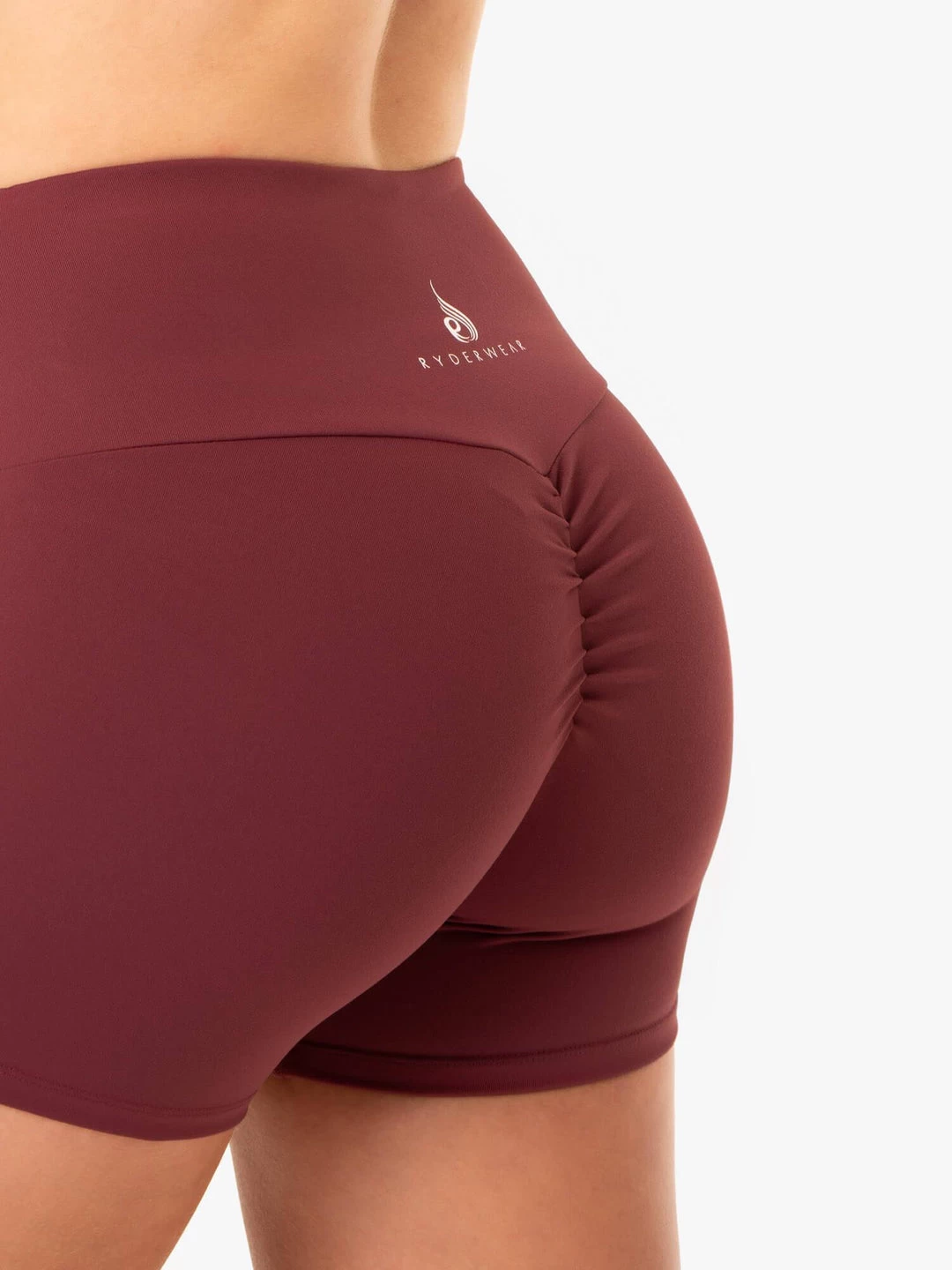 Staples Scrunch Bum Booty Shorts - Burgundy 4 Staples Scrunch Bum Booty Shorts - Burgundy - Image 4