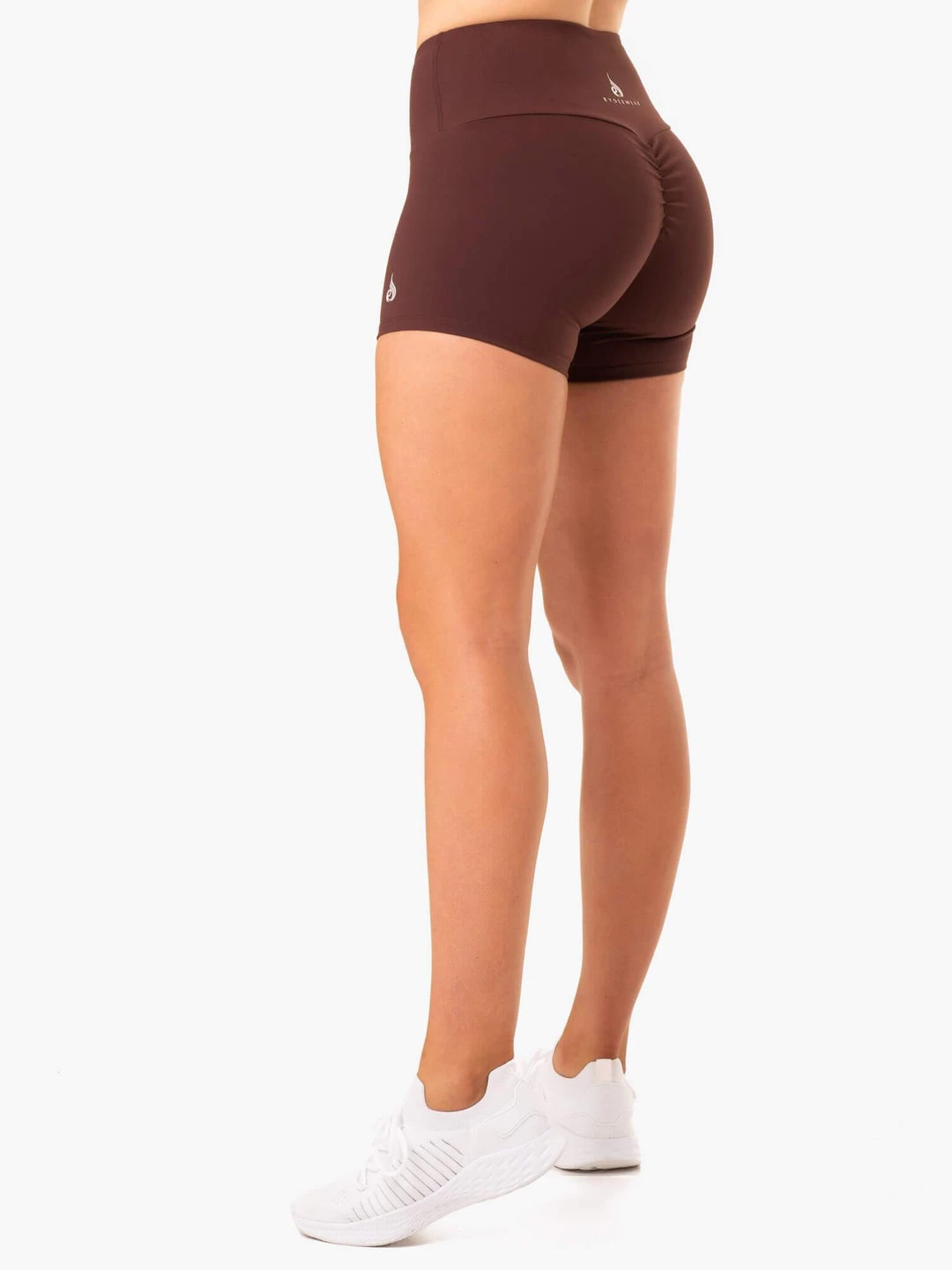Staples Scrunch Bum Booty Shorts - Chocolate 2 Staples Scrunch Bum Booty Shorts - Chocolate - Image 2