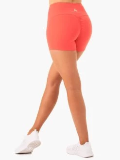 Staples Scrunch Bum Booty Shorts - Coral