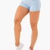 Staples Scrunch Bum Booty Shorts - Sky Blue
