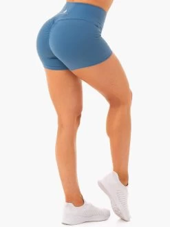 Staples Scrunch Bum Booty Shorts - Steel Blue -Ryderwear staples scrunch bum booty shorts steel blue clothing ryderwear 332173 1080x