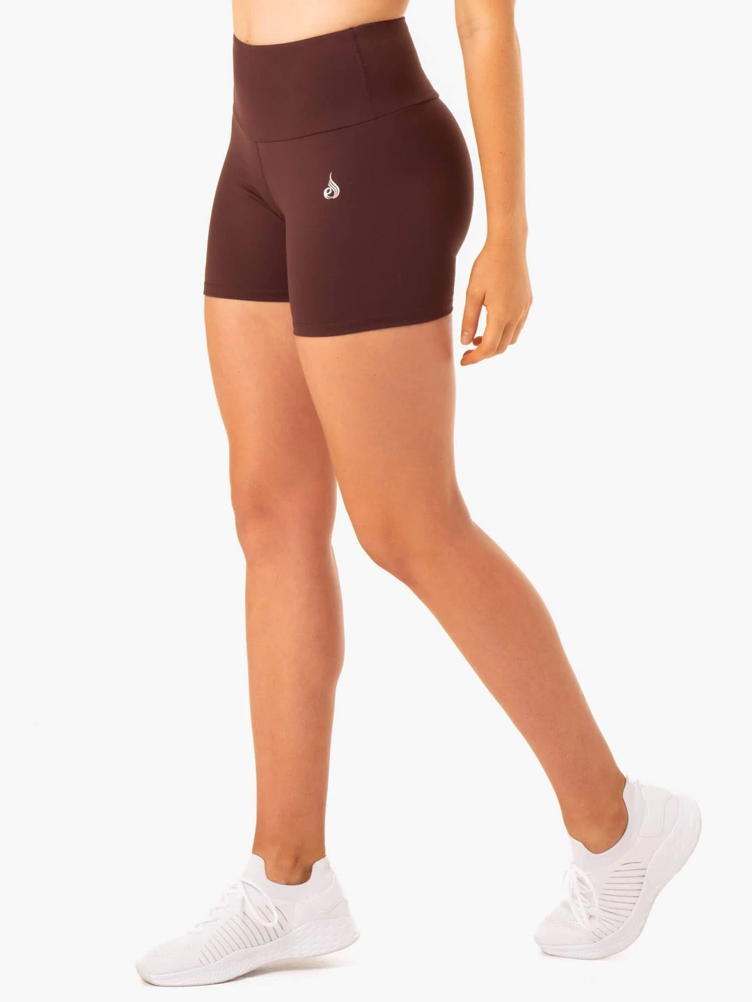 Staples Scrunch Bum Mid Length Shorts - Chocolate 3 Staples Scrunch Bum Mid Length Shorts - Chocolate - Image 3
