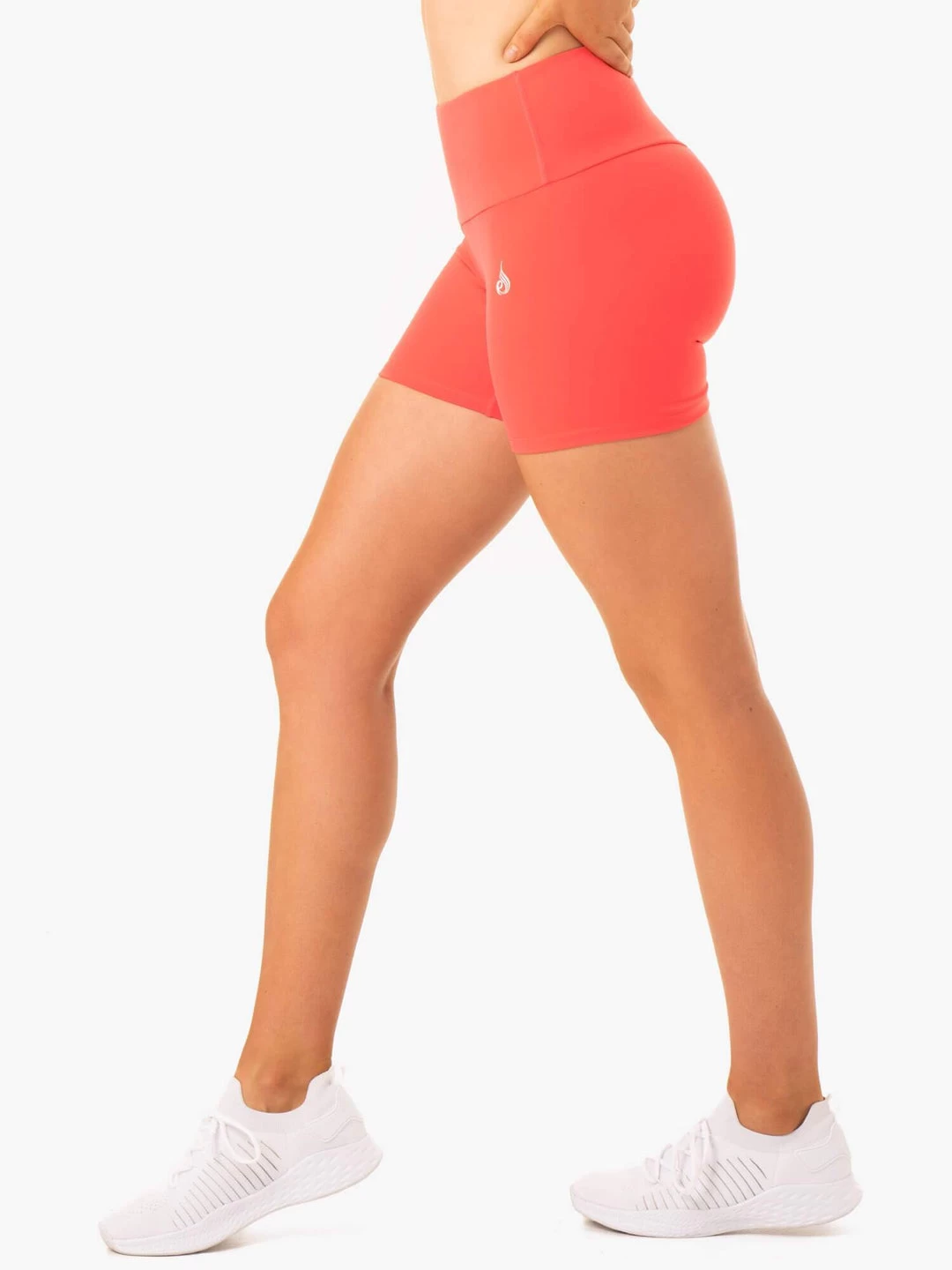 Staples Scrunch Bum Mid Length Shorts - Coral 3 Staples Scrunch Bum Mid Length Shorts - Coral - Image 3