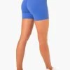Staples Scrunch Bum Mid Length Shorts - Iris Blue