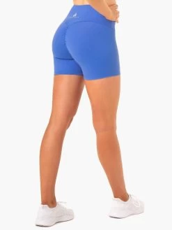 Staples Scrunch Bum Mid Length Shorts - Iris Blue
