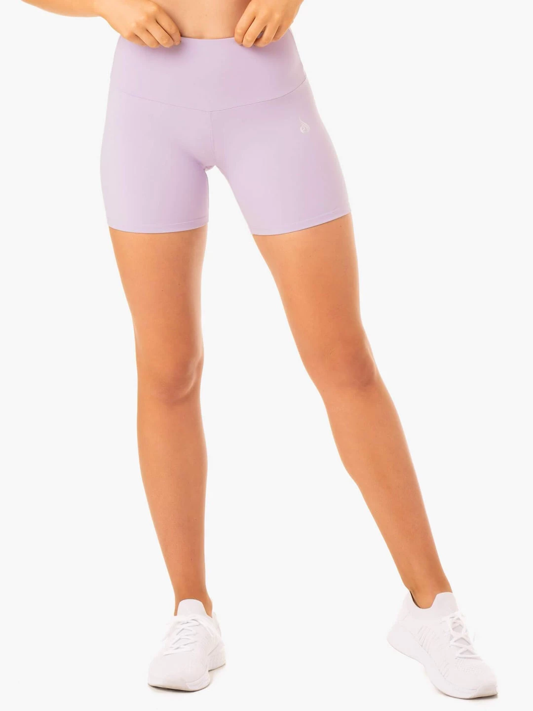 Staples Scrunch Bum Mid Length Shorts - Lilac 1 Staples Scrunch Bum Mid Length Shorts - Lilac
