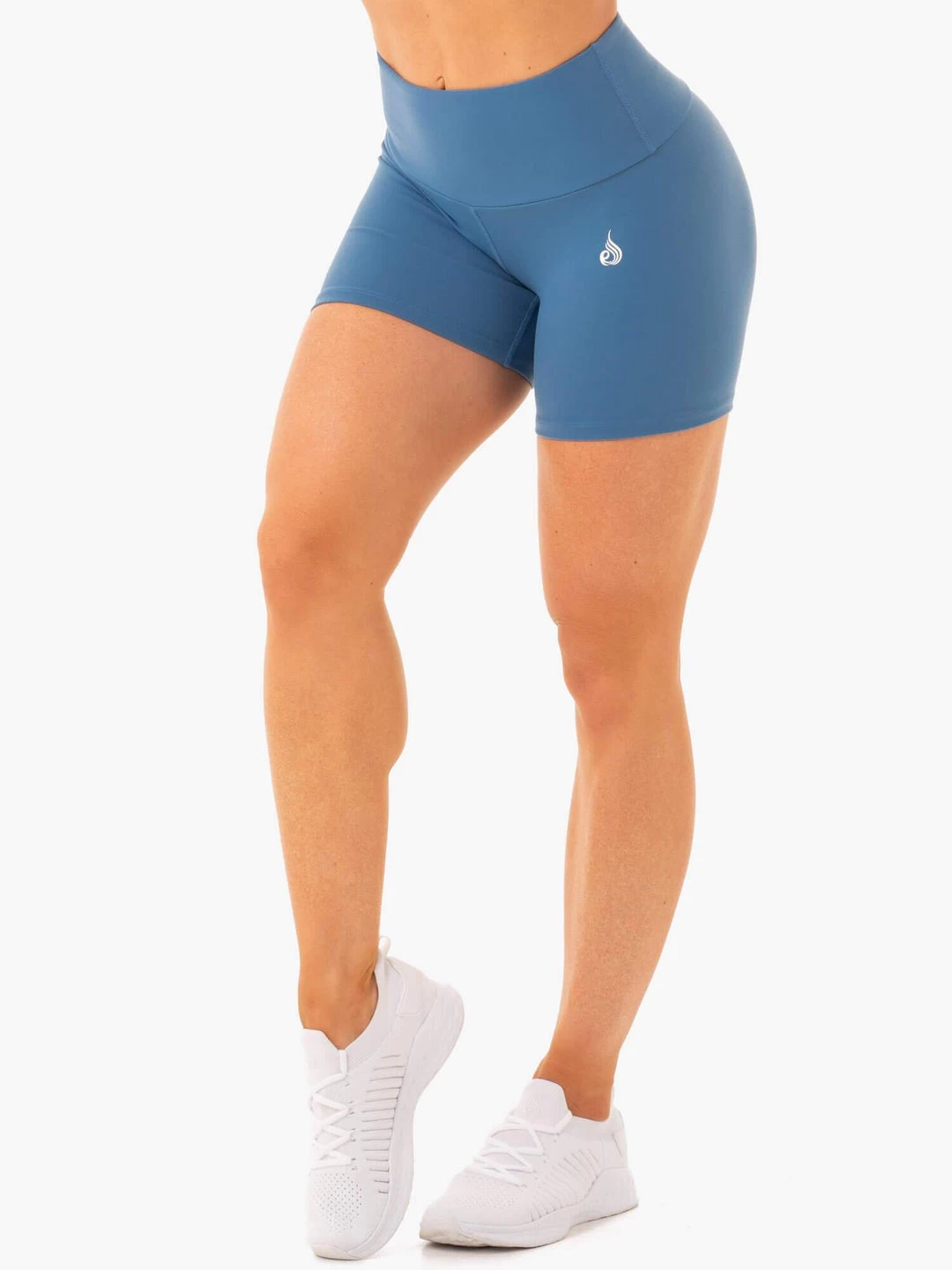 Staples Scrunch Bum Mid Length Shorts - Steel Blue 1 Staples Scrunch Bum Mid Length Shorts - Steel Blue
