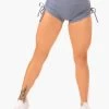 Staples Scrunch Bum Tie Up Shorts - Steel Grey