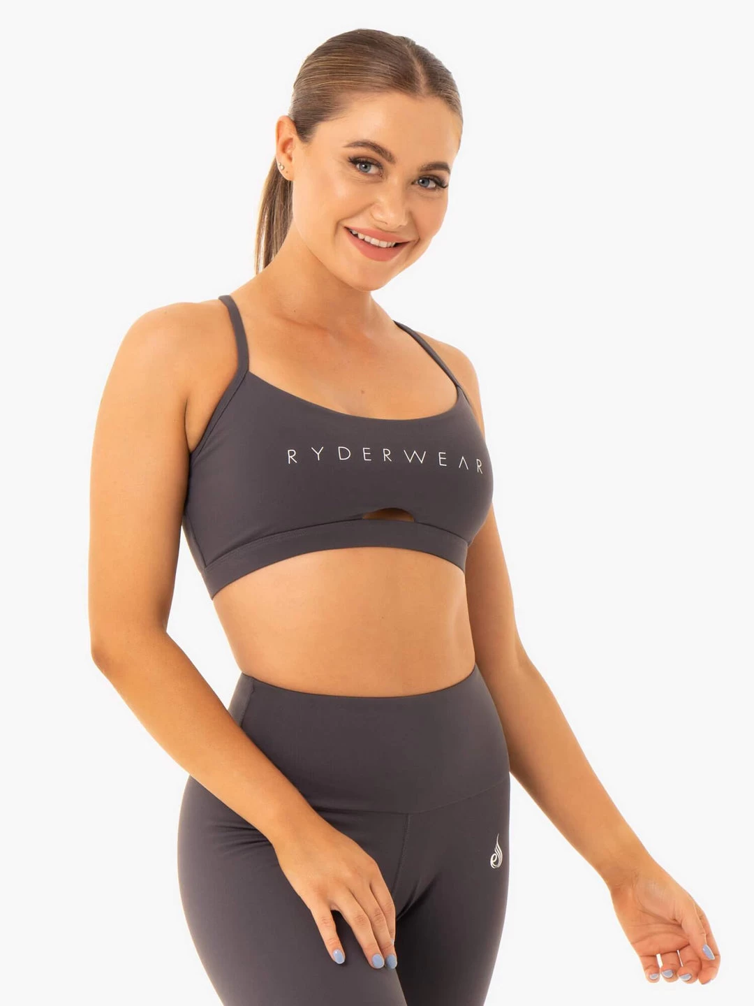 Staples Sports Bra - Charcoal 1 Staples Sports Bra - Charcoal